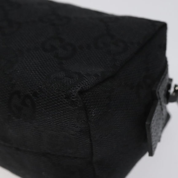 GUCCI GG Canvas Pouch Black 29596 Auth sw168