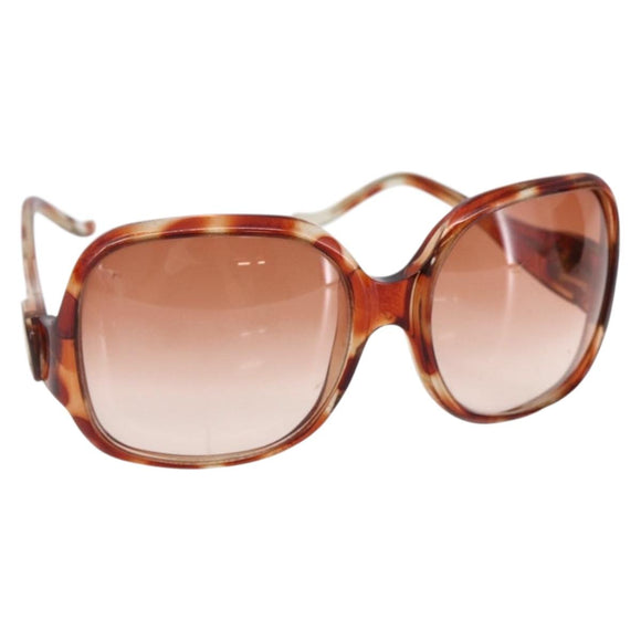 BALENCIAGA Sunglasses Plastic Brown Auth SW1680