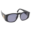 CHANEL COCO Mark Matelasse Sunglasses plastic Black CC Auth SW1681-1