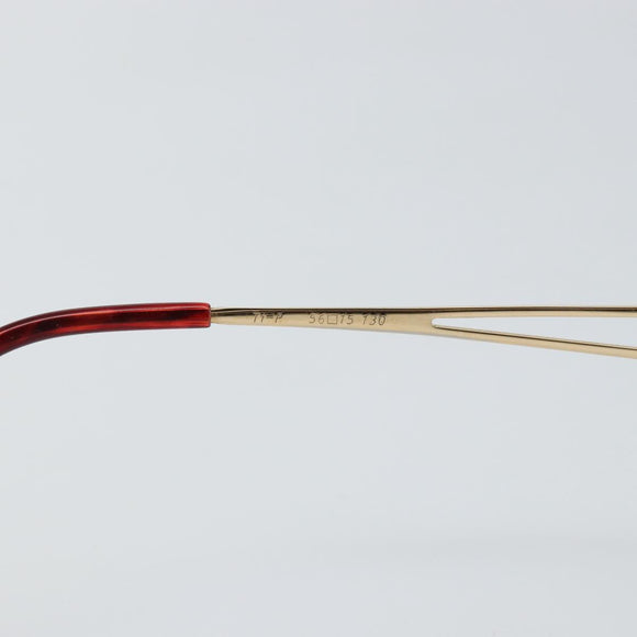 SAINT LAURENT Glasses metal Gold Auth SW1682