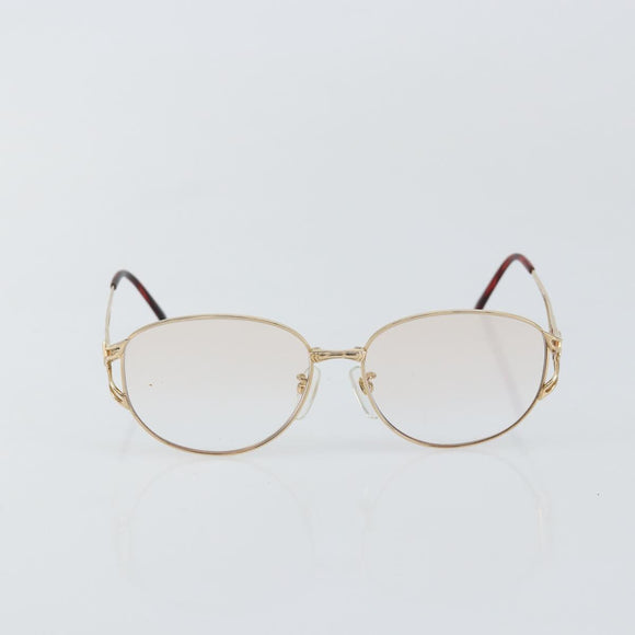 SAINT LAURENT Glasses metal Gold Auth SW1682