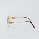 SAINT LAURENT Glasses metal Gold Auth SW1682-3