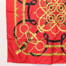 HERMES Carre 90 Scarf ""Eperon dor"" Silk Red Auth SW1685-4