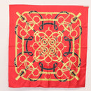 HERMES Carre 90 Scarf ""Eperon dor"" Silk Red Auth SW1685-9