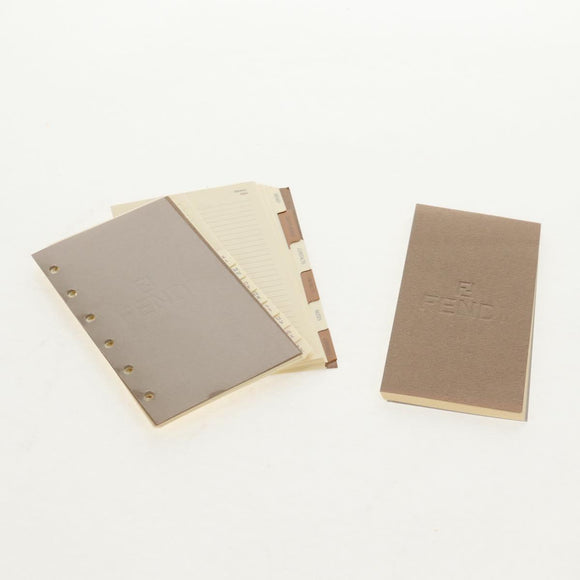 FENDI Zucca Canvas Planner Black Brown Auth sw1689V