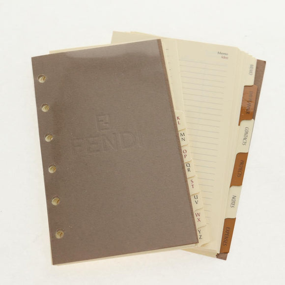 FENDI Zucca Canvas Planner Black Brown Auth sw1689V
