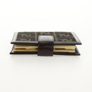 FENDI Zucca Canvas Planner Black Brown Auth sw1689V-3