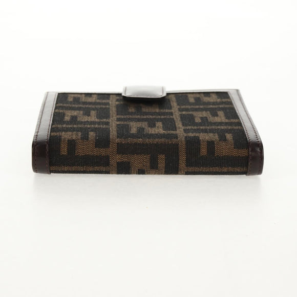FENDI Zucca Canvas Planner Black Brown Auth sw1689V