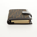 FENDI Zucca Canvas Planner Black Brown Auth sw1689V-6