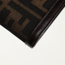 FENDI Zucca Canvas Planner Black Brown Auth sw1689V-7