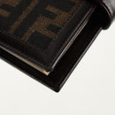 FENDI Zucca Canvas Planner Black Brown Auth sw1689V-14