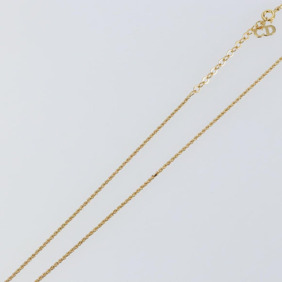Christian Dior Necklace metal Gold Auth sw1691