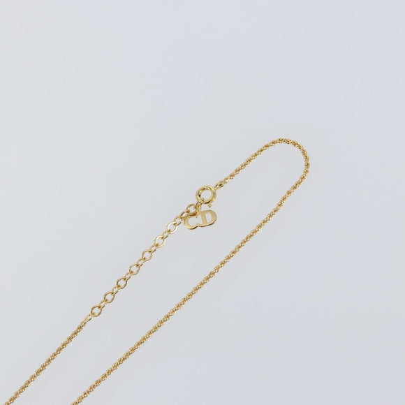 Christian Dior Necklace metal Gold Auth sw1691