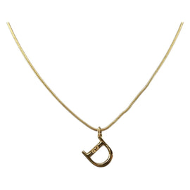 Christian Dior Necklace metal Gold Auth sw1693
