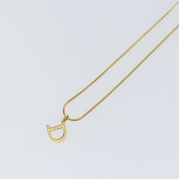 Christian Dior Necklace metal Gold Auth sw1693