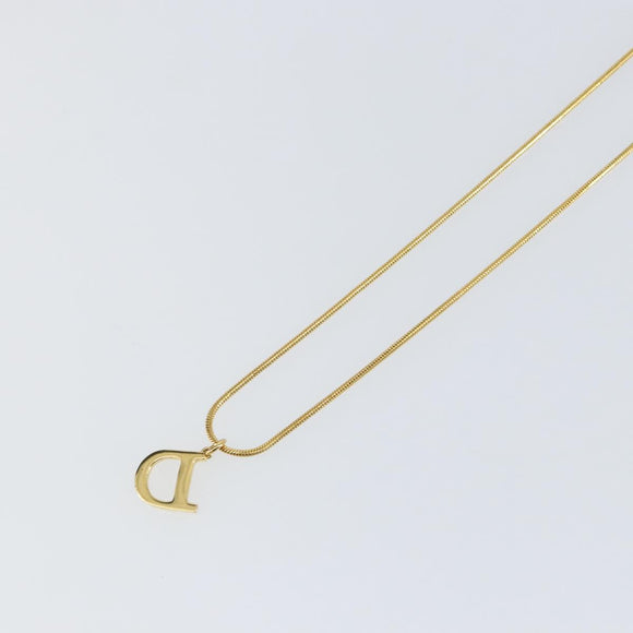 Christian Dior Necklace metal Gold Auth sw1693