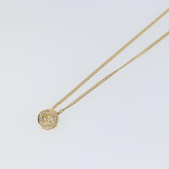 Christian Dior Necklace metal Gold Auth sw1694