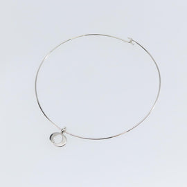 Christian Dior Choker metal Silver Auth sw1695 - 0