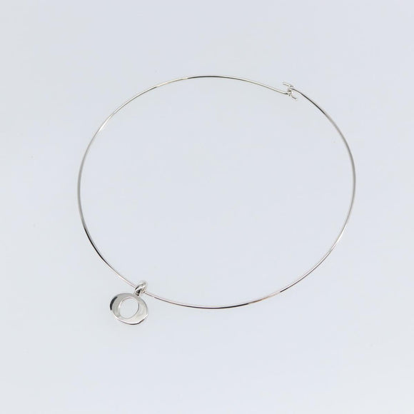 Christian Dior Choker metal Silver Auth sw1695