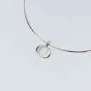 Christian Dior Choker metal Silver Auth sw1695-3