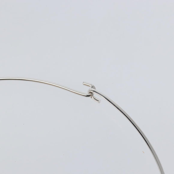 Christian Dior Choker metal Silver Auth sw1695