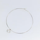 Christian Dior Choker metal Silver Auth sw1695-5