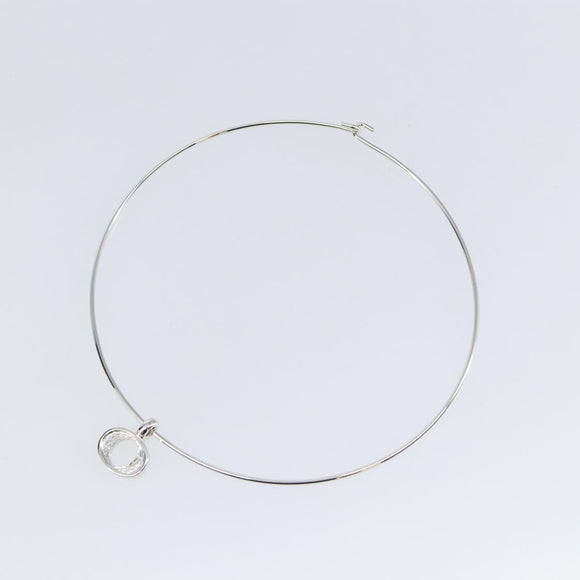 Christian Dior Choker metal Silver Auth sw1695