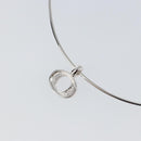 Christian Dior Choker metal Silver Auth sw1695-6