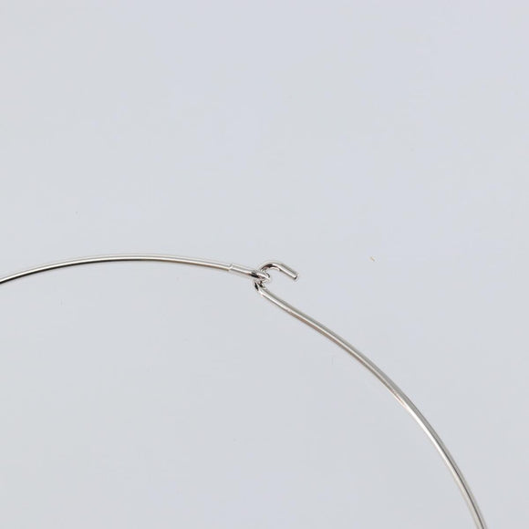 Christian Dior Choker metal Silver Auth sw1695