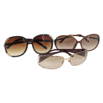 Chloe Bulgari Sunglasses Plastic 3Set Brown Auth sw1698