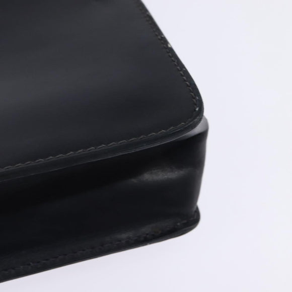 GUCCI Bamboo Sherry Line Hand Bag Leather Navy Red gold Auth SW1701