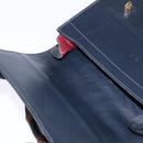 GUCCI Bamboo Sherry Line Hand Bag Leather Navy Red gold Auth SW1701-10