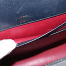 GUCCI Bamboo Sherry Line Hand Bag Leather Navy Red gold Auth SW1701-19