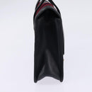 GUCCI Bamboo Sherry Line Hand Bag Leather Navy Red gold Auth SW1701-3