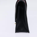 GUCCI Bamboo Sherry Line Hand Bag Leather Navy Red gold Auth SW1701-4