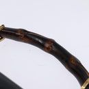 GUCCI Bamboo Sherry Line Hand Bag Leather Navy Red gold Auth SW1701-8