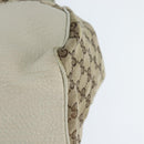 GUCCI GG Canvas Tote Bag Beige Gold 223972 Auth SW1704-16