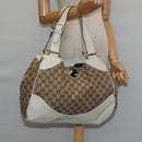 GUCCI GG Canvas Tote Bag Beige Gold 223972 Auth SW1704-20