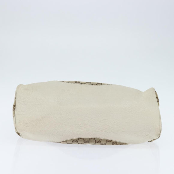 GUCCI GG Canvas Tote Bag Beige Gold 223972 Auth SW1704