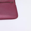 PRADA Shoulder Bag Safiano leather Pink Silver Auth SW1708-14