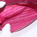 PRADA Shoulder Bag Safiano leather Pink Silver Auth SW1708-20