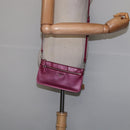 PRADA Shoulder Bag Safiano leather Pink Silver Auth SW1708-21