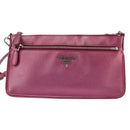 PRADA Shoulder Bag Safiano leather Pink Silver Auth SW1708-13