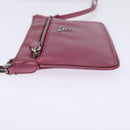 PRADA Shoulder Bag Safiano leather Pink Silver Auth SW1708-3