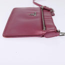 PRADA Shoulder Bag Safiano leather Pink Silver Auth SW1708-4