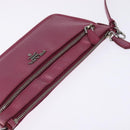 PRADA Shoulder Bag Safiano leather Pink Silver Auth SW1708-6