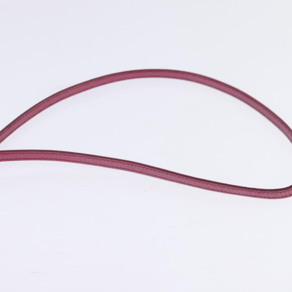 PRADA Shoulder Bag Safiano leather Pink Silver Auth SW1708