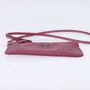 PRADA Shoulder Bag Safiano leather Pink Silver Auth SW1708-5