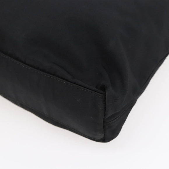 PRADA Tote Bag Nylon Black Silver Auth SW1710