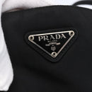 PRADA Tote Bag Nylon Black Silver Auth SW1710-17